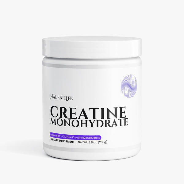 Halea Life 100% Pure Creatine Monohydrate for strength power output and muscle volumization