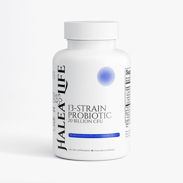 Halea Life 13-Strain Probiotic 20 Billion CFU for gut microbiome balance and immune support