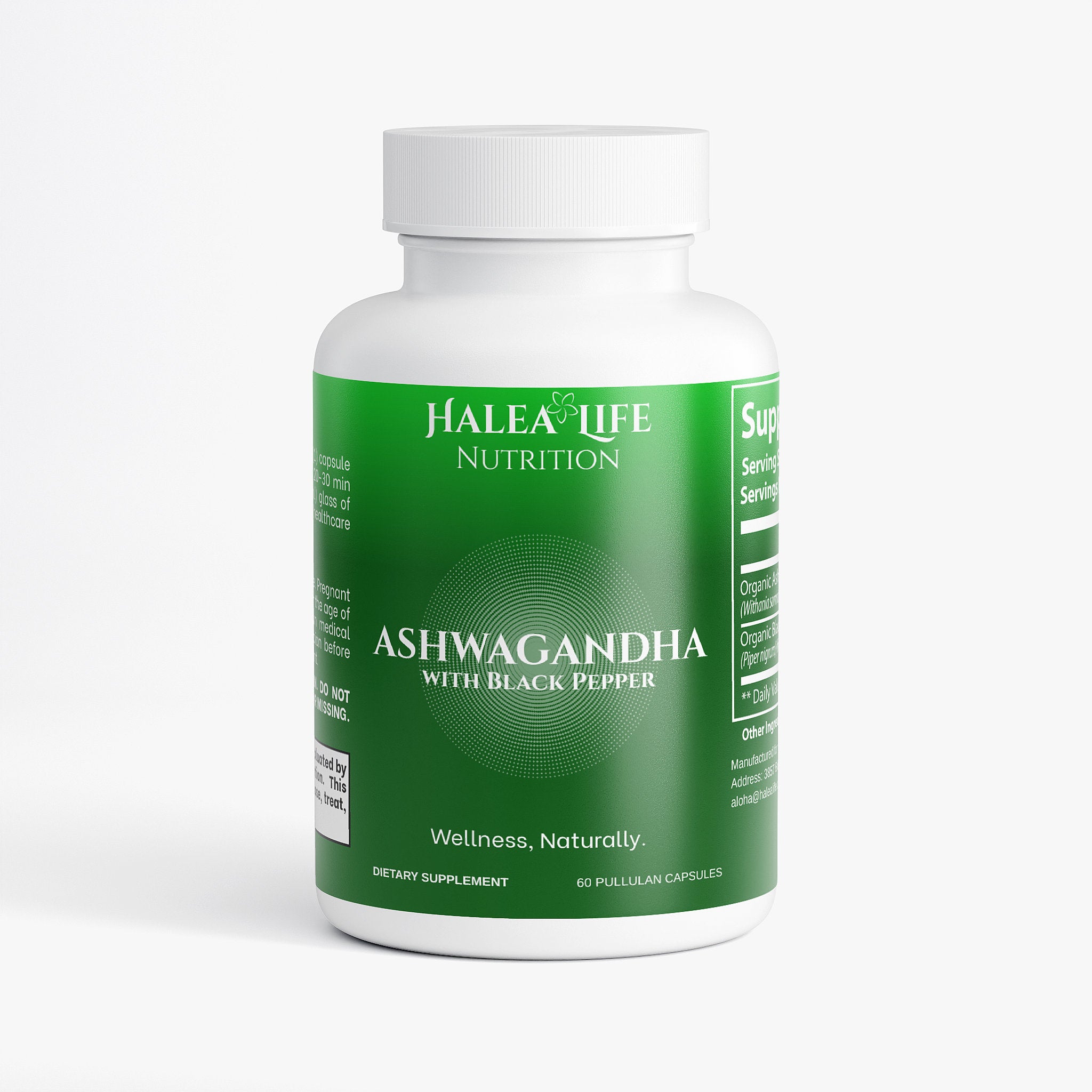 Organic Ashwagandha Capsules 3 Pack |Halea Life Nutrition