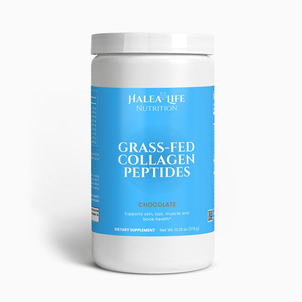 Halea Life Hydrolyzed Collagen Peptides with Cocoa for skin elasticity joint health and post-workout recovery