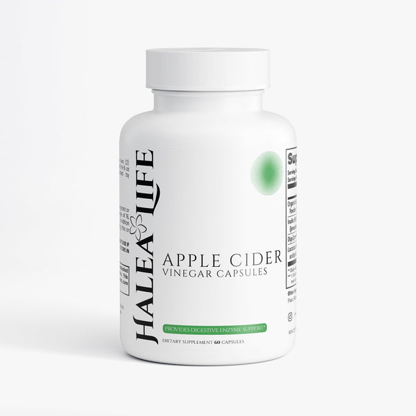 Halea Life Organic Apple Cider Vinegar Capsules for digestion metabolism and blood sugar support