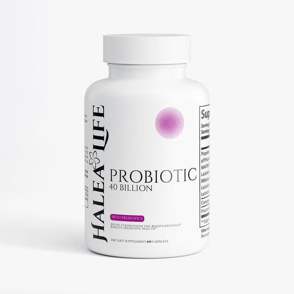 Halea Life Probiotic Balance Plus 40 Billion CFU with Prebiotics for gut microbiome and immune health
