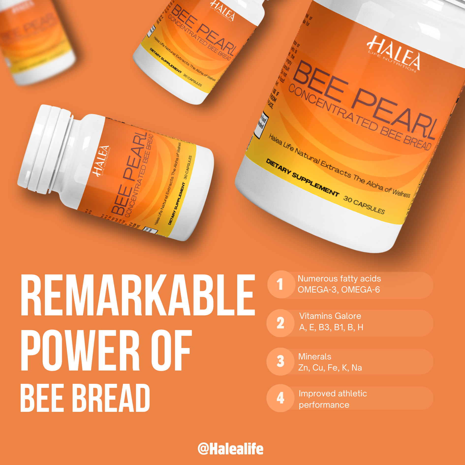 Bee Pearl Concentrated Bee Bread |Halea Life Nutrition
