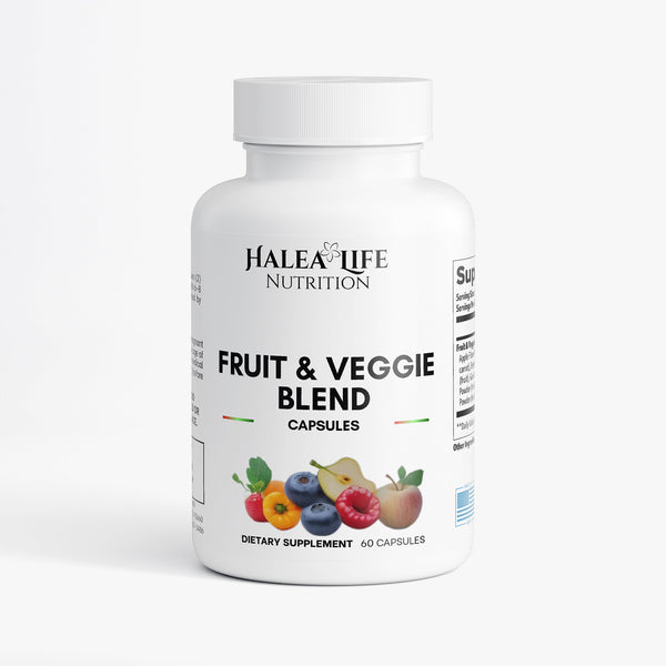 Halea Life Fruit and Veggie Blend Capsules for daily phytonutrient antioxidant and micronutrient support