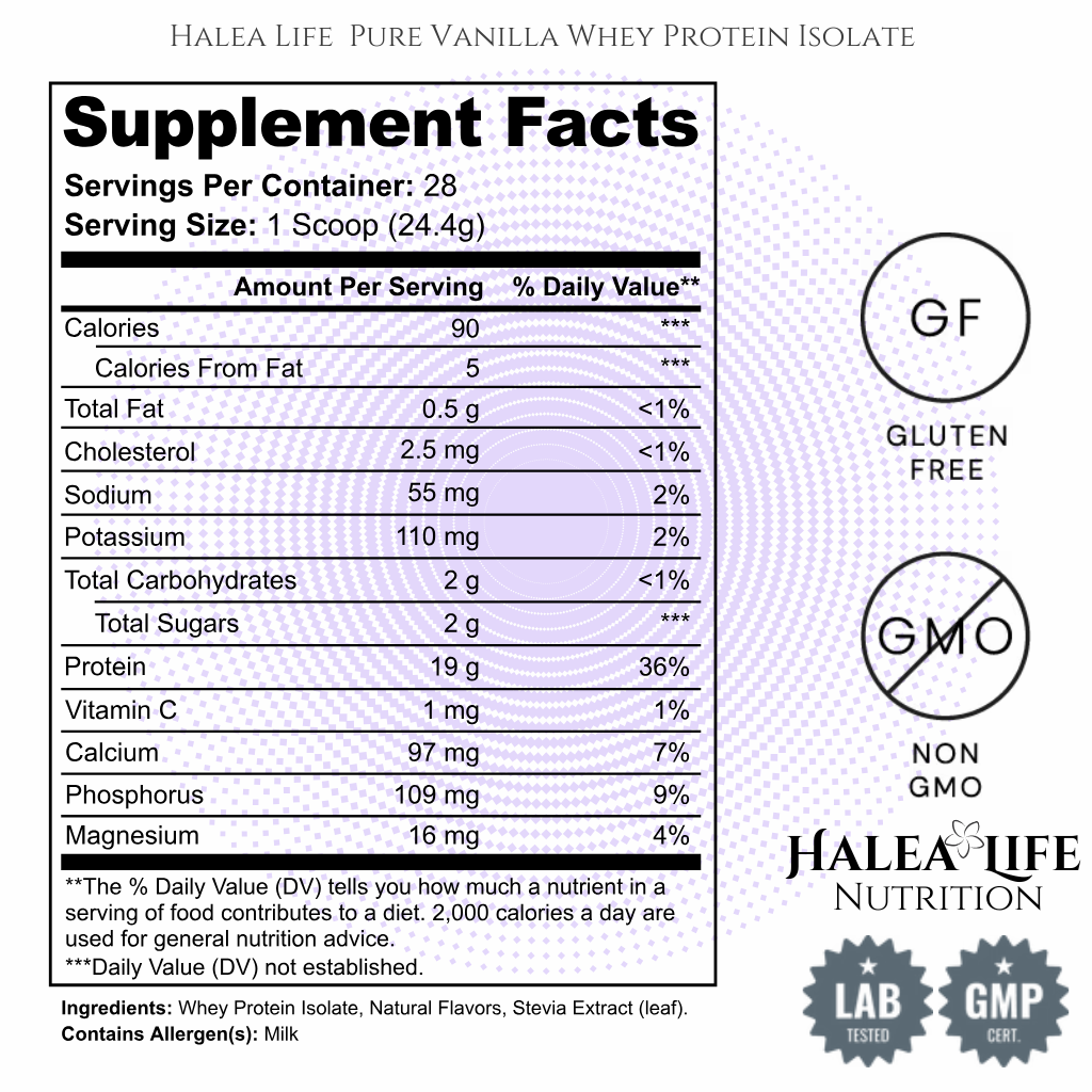 Pure Whey Protein Isolate - Vanilla