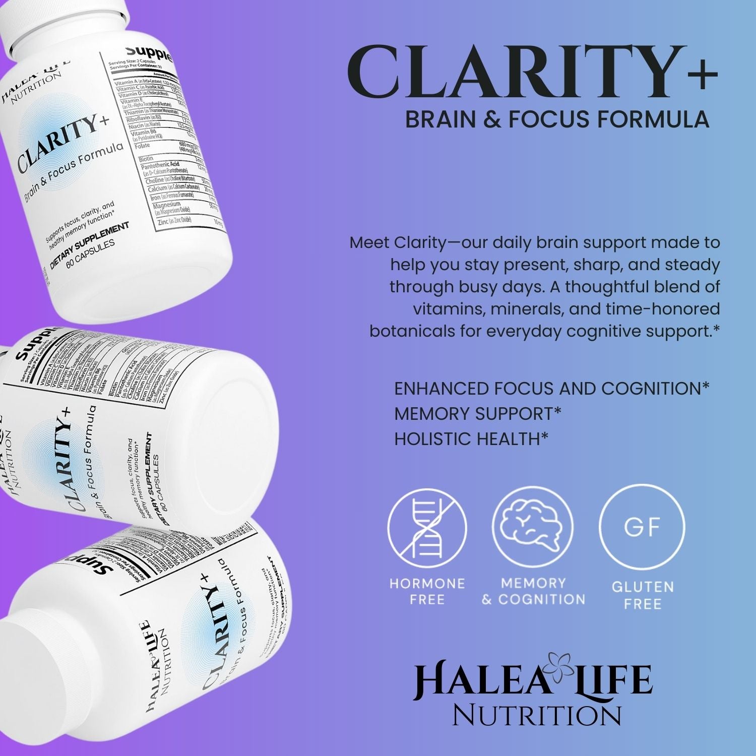Clarity: Brain & Focus Formula |Halea Life Nutrition