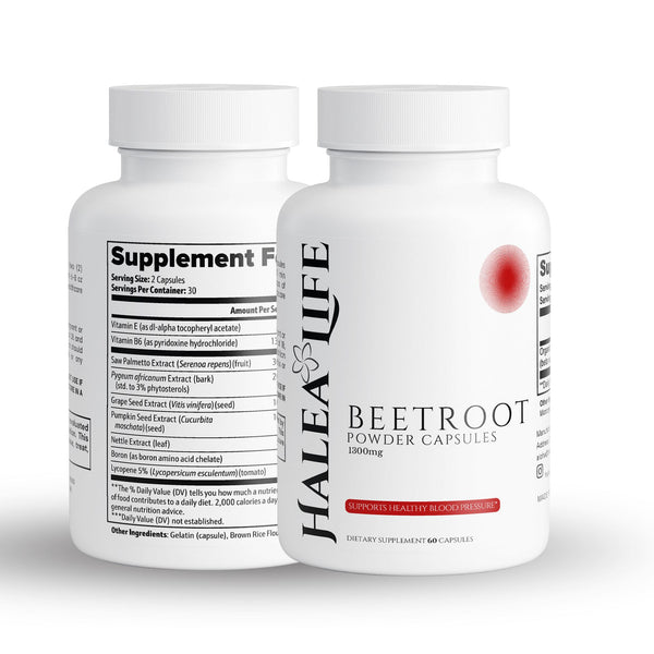 Halea Life Beetroot Capsules multi-pack for sustained nitric oxide and endurance support