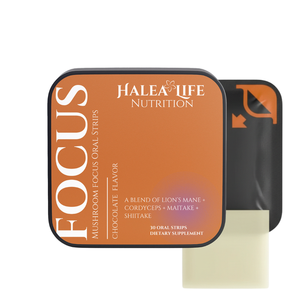 Halea Life Focus Vitality Strips with Lions Mane Cordyceps and Reishi for cognitive and energy support