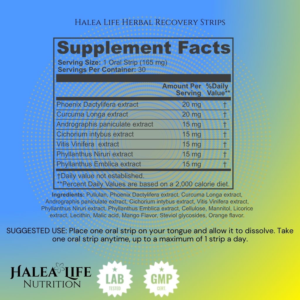Halea Life Nutrition Travel Wellness Oral Strips