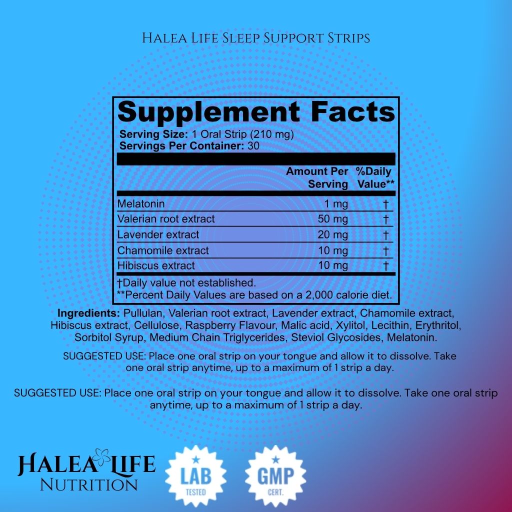 Halea Life Nutrition Travel Wellness Oral Strips