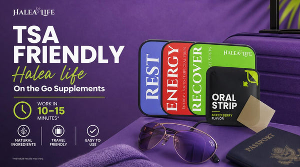 TSA Friendly Halea life On the Go Supplements Work in 10–15 Minutes