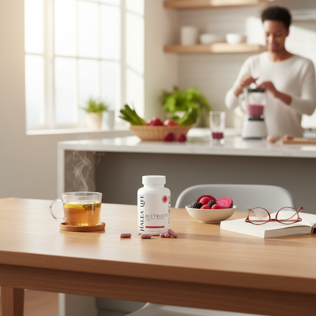 Shop Halea Life Blood Flow & Circulation support. Beetroot formulas, hydration electrolytes, and daily essentials to support comfortable movement and steady routines. No subscriptions.