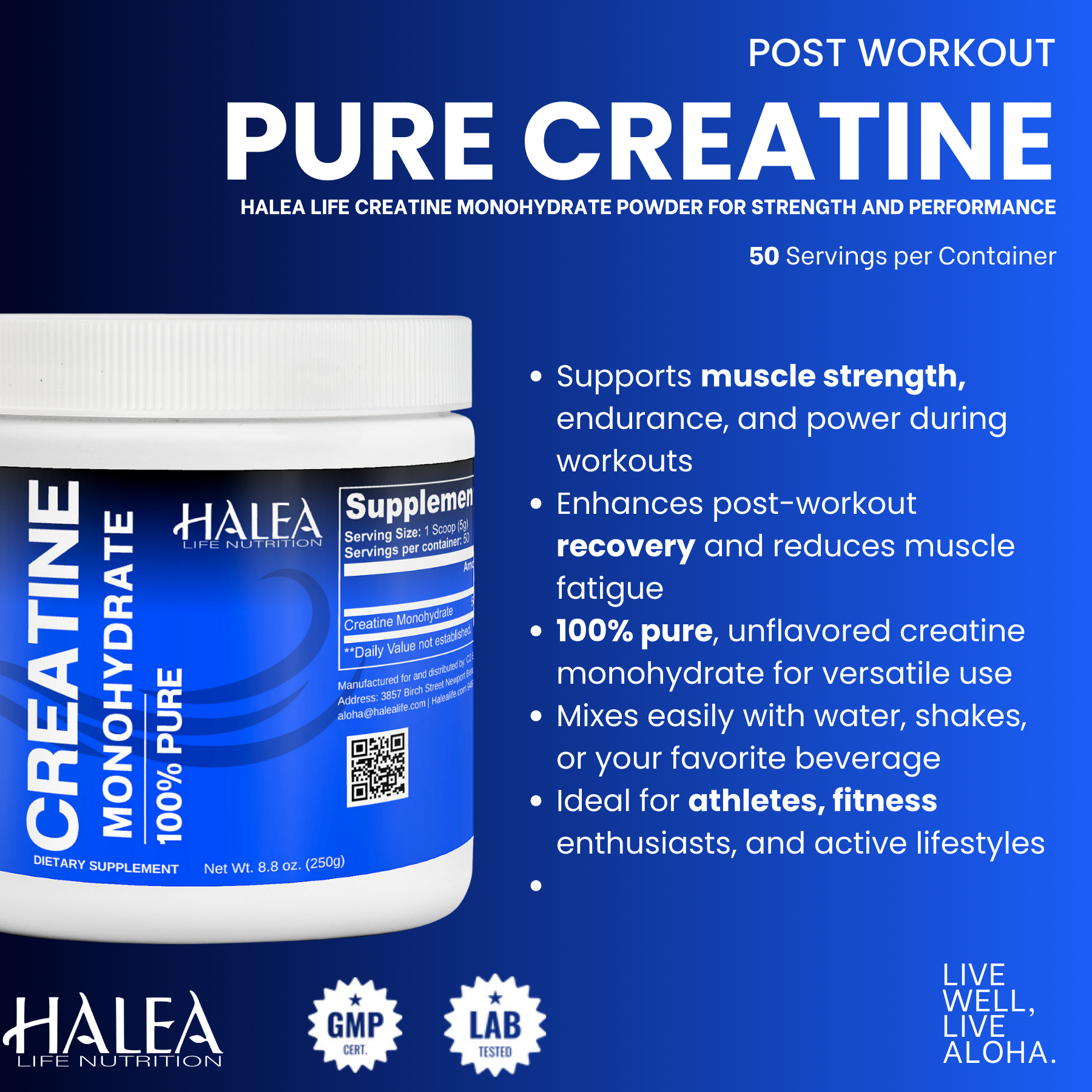 100% Pure Creatine Monohydrate