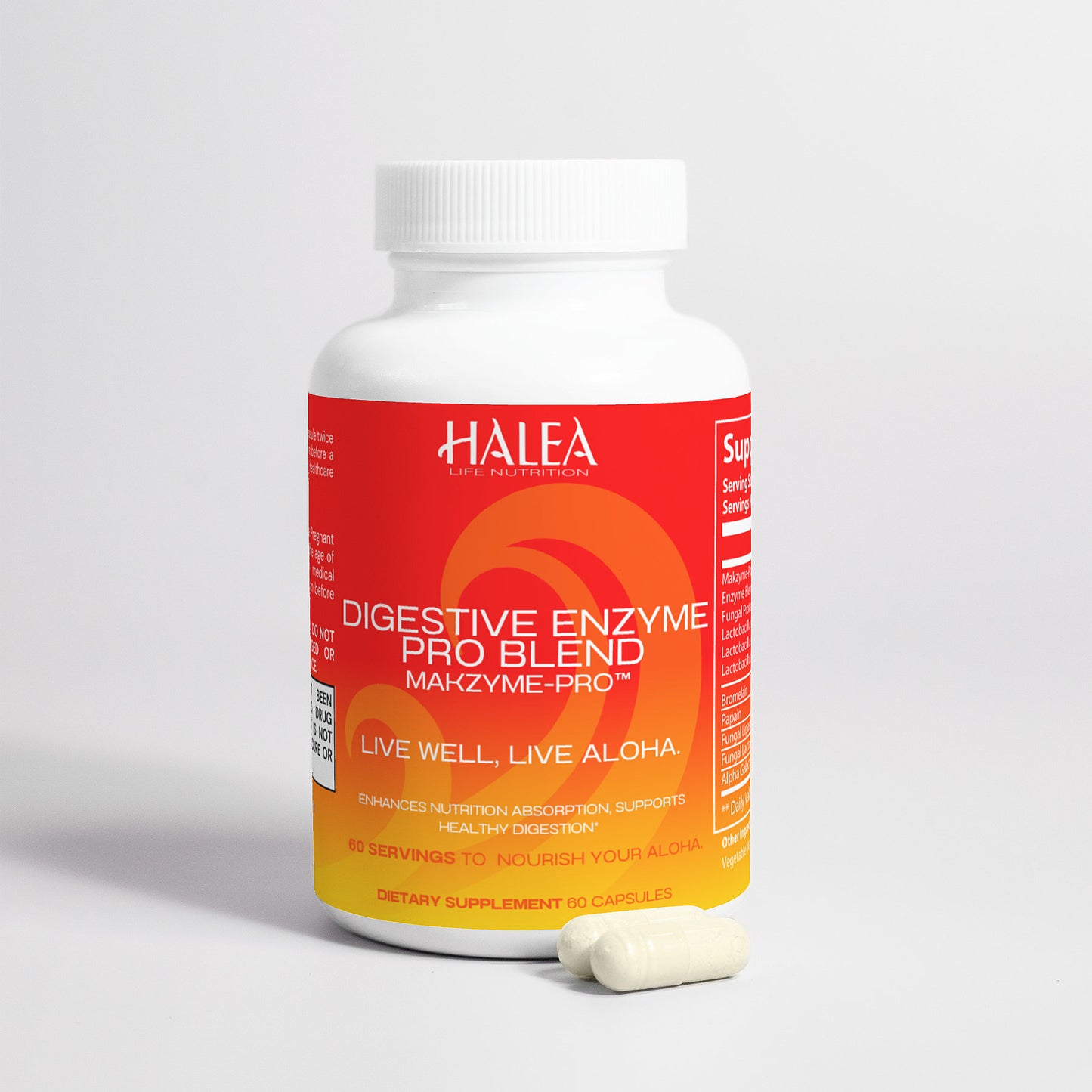 Halea Life Nutrition Digestive Enzyme+ with Probiotics, Bromelain & Papain