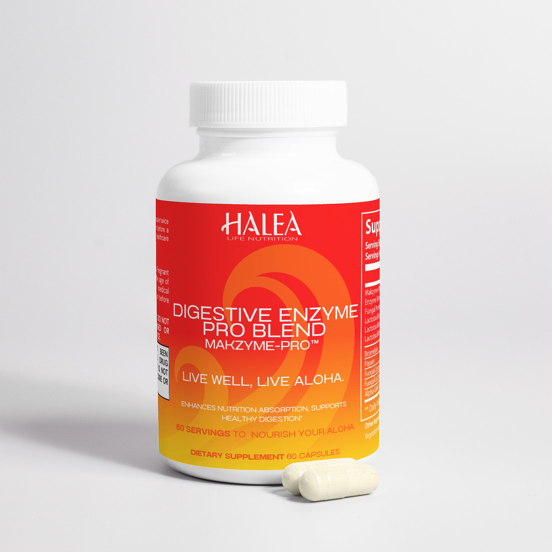 Halea Life Nutrition Digestive Enzyme+ with Probiotics, Bromelain & Papain