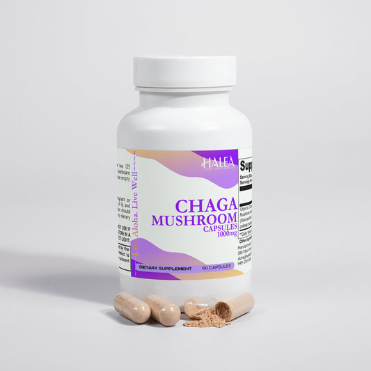 Halea Life Nutrition Organic Chaga Mushroom Capsules
