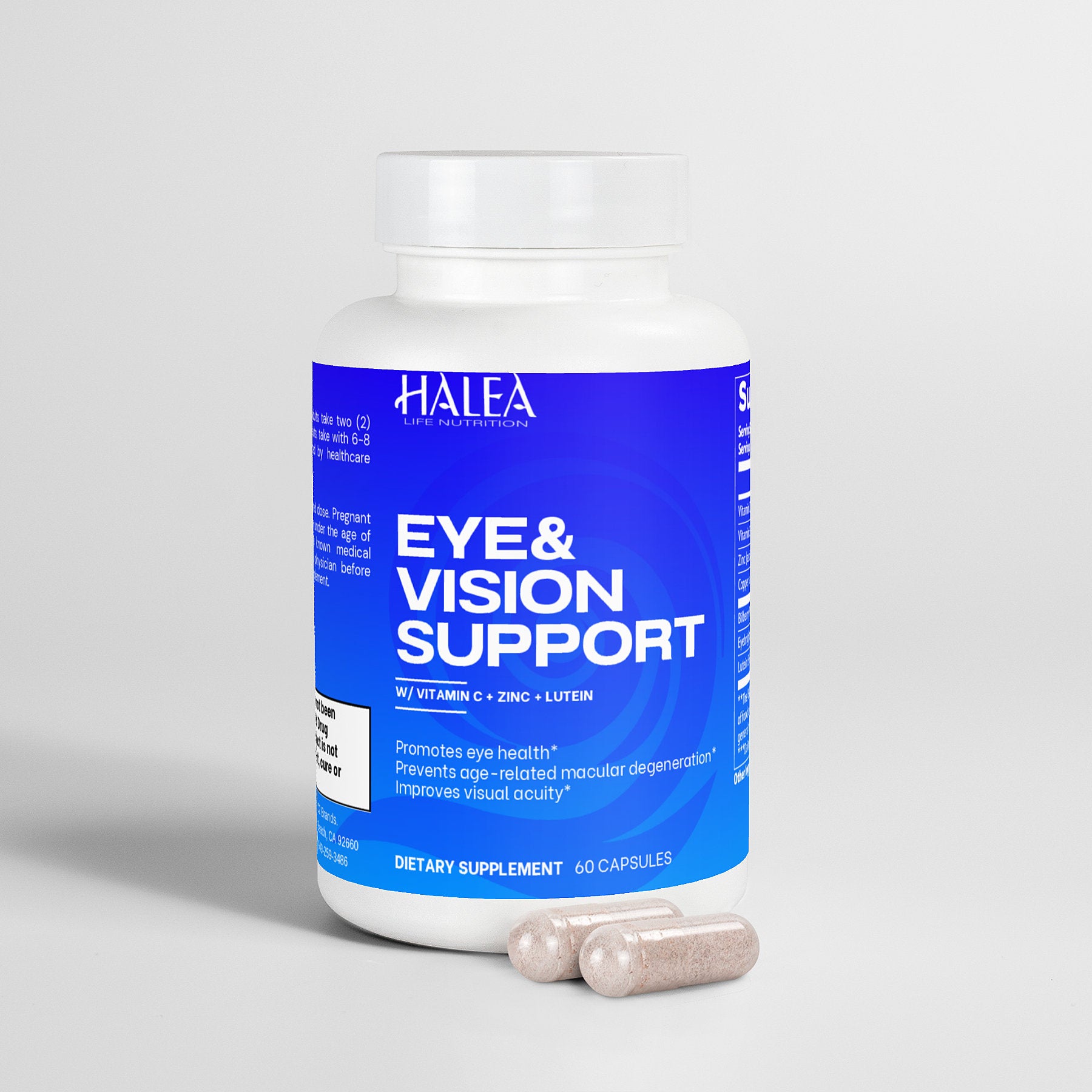 Halea Life Nutrition Vision Support+ with Lutein, Bilberry, and Eyebright Extract