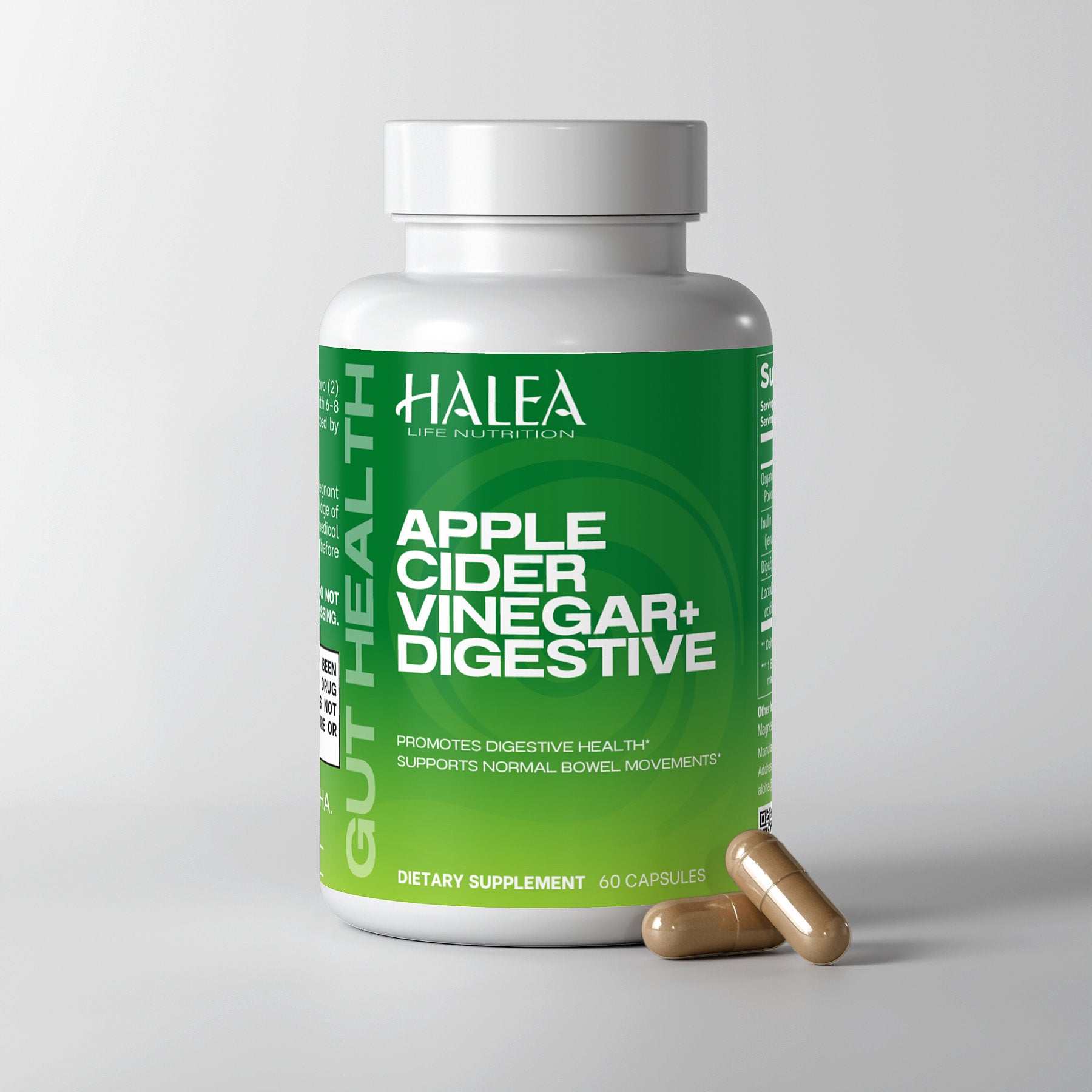 Halea Life Nutrition Apple Cider Vinegar+ with Probiotics, Inulin & DigeZyme®