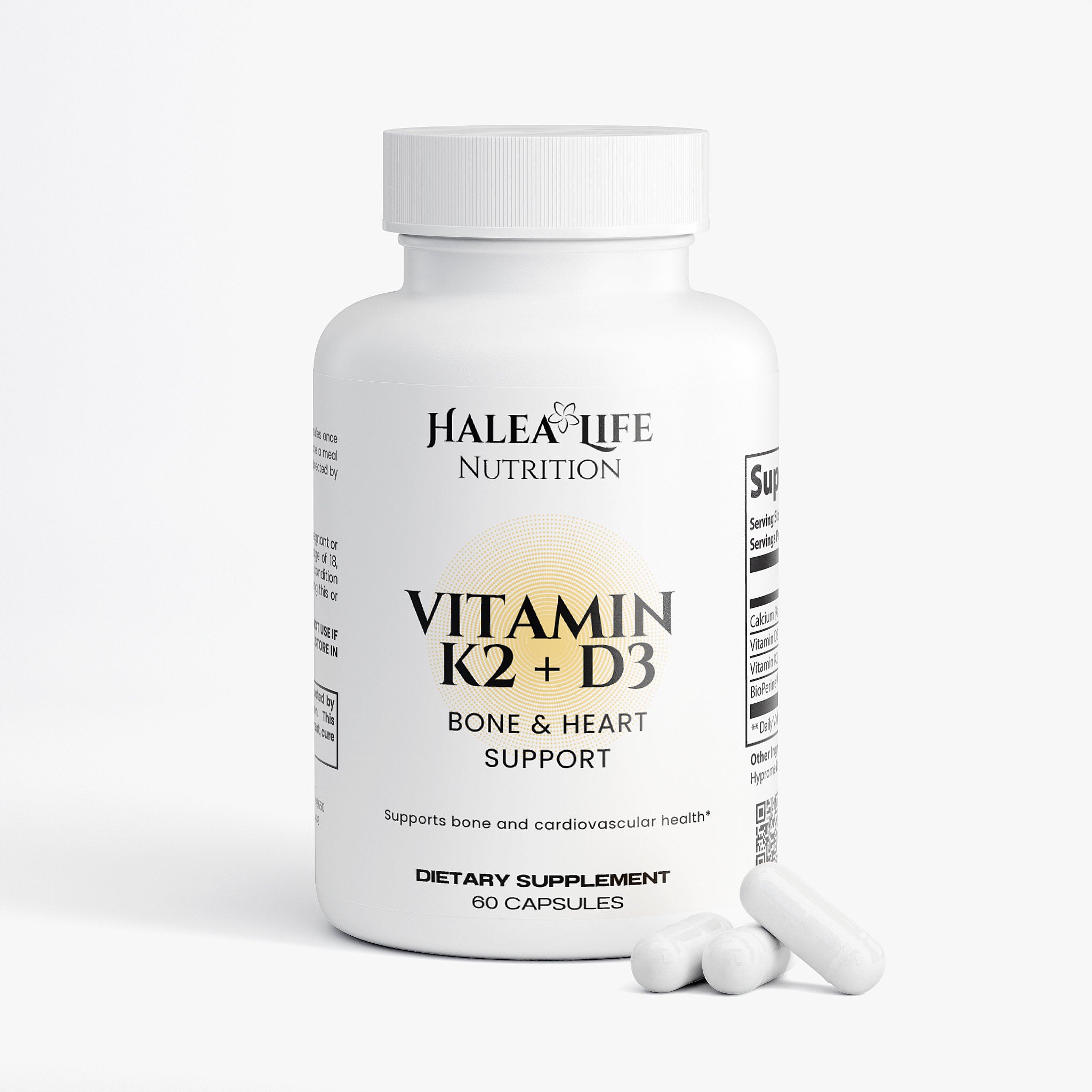 Vitamin D3 & K2 Capsules with BioPerine®
