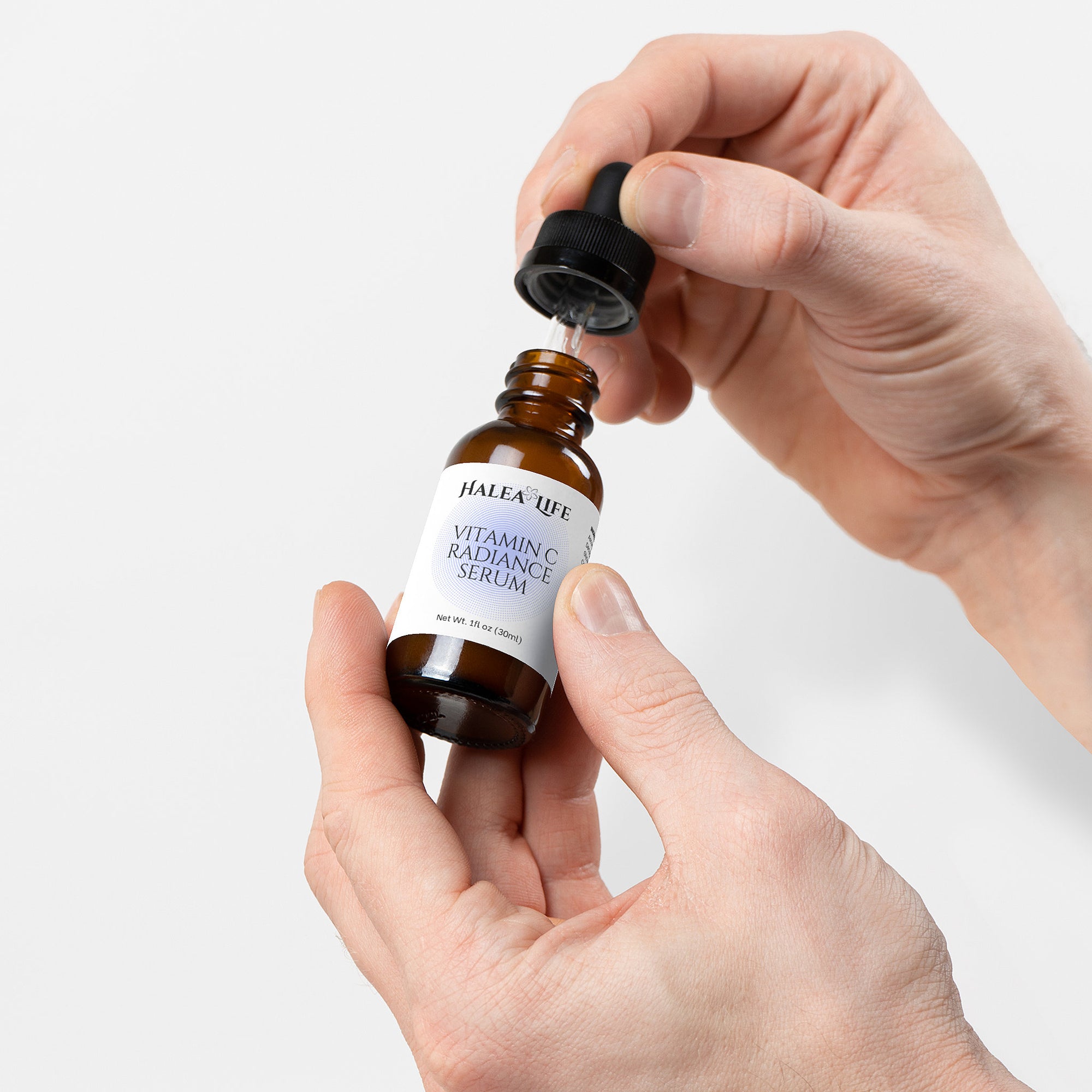 Halea Life Vitamin C Serum for collagen synthesis photoaging reduction and morning skin protection