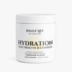 Halea Life Nutrition Hydration Electrolyte B-Complex supplement container on a white background