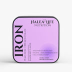 Halea Life Nutrition iron supplement packaging on a white background