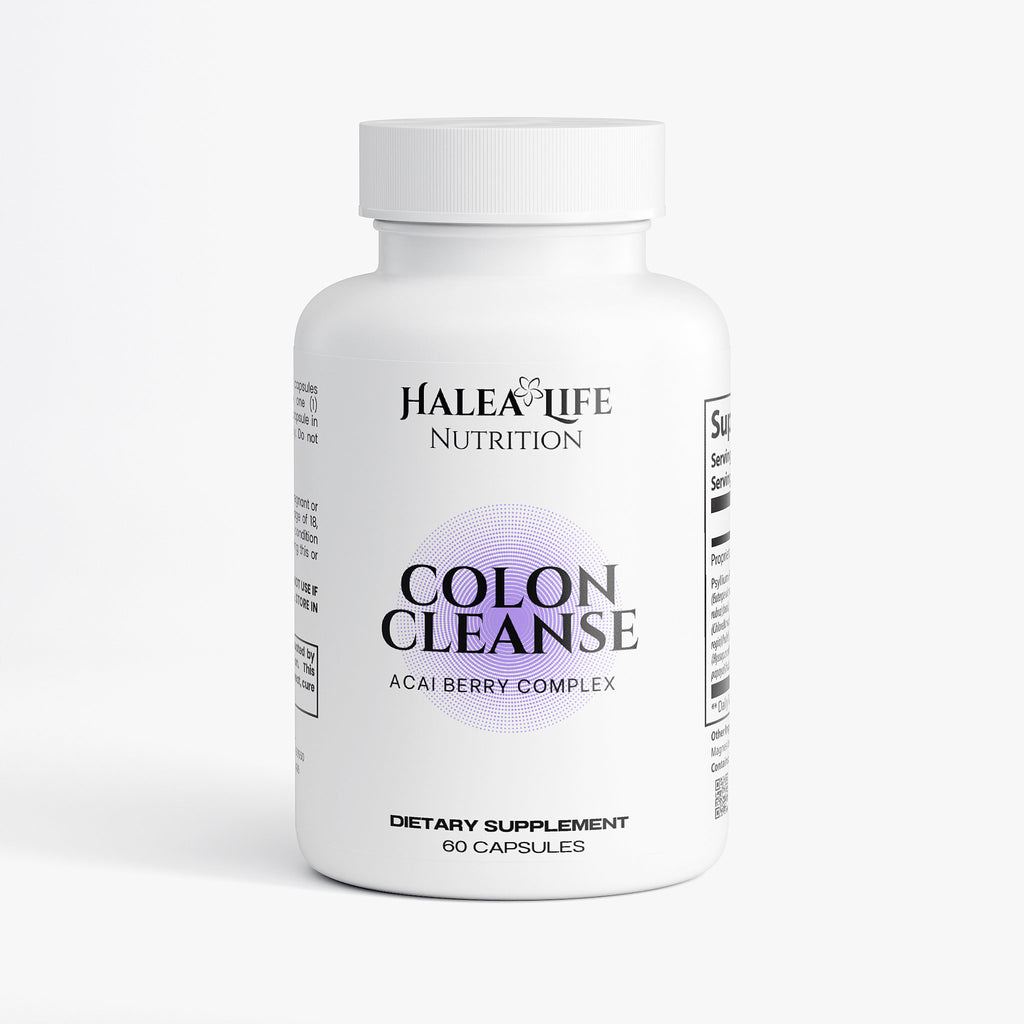 Halea Life Nutrition Colon Cleanse supplement bottle on a white background