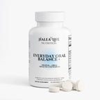 Halea Life Nutrition Everyday Oral Balance supplement bottle with chewables on a white background