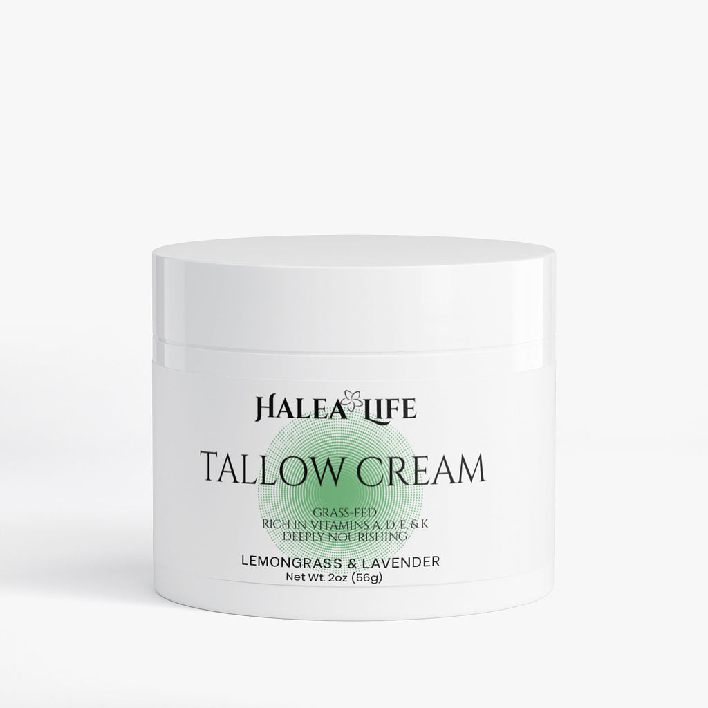 Halea Life Tallow Cream jar on a white background