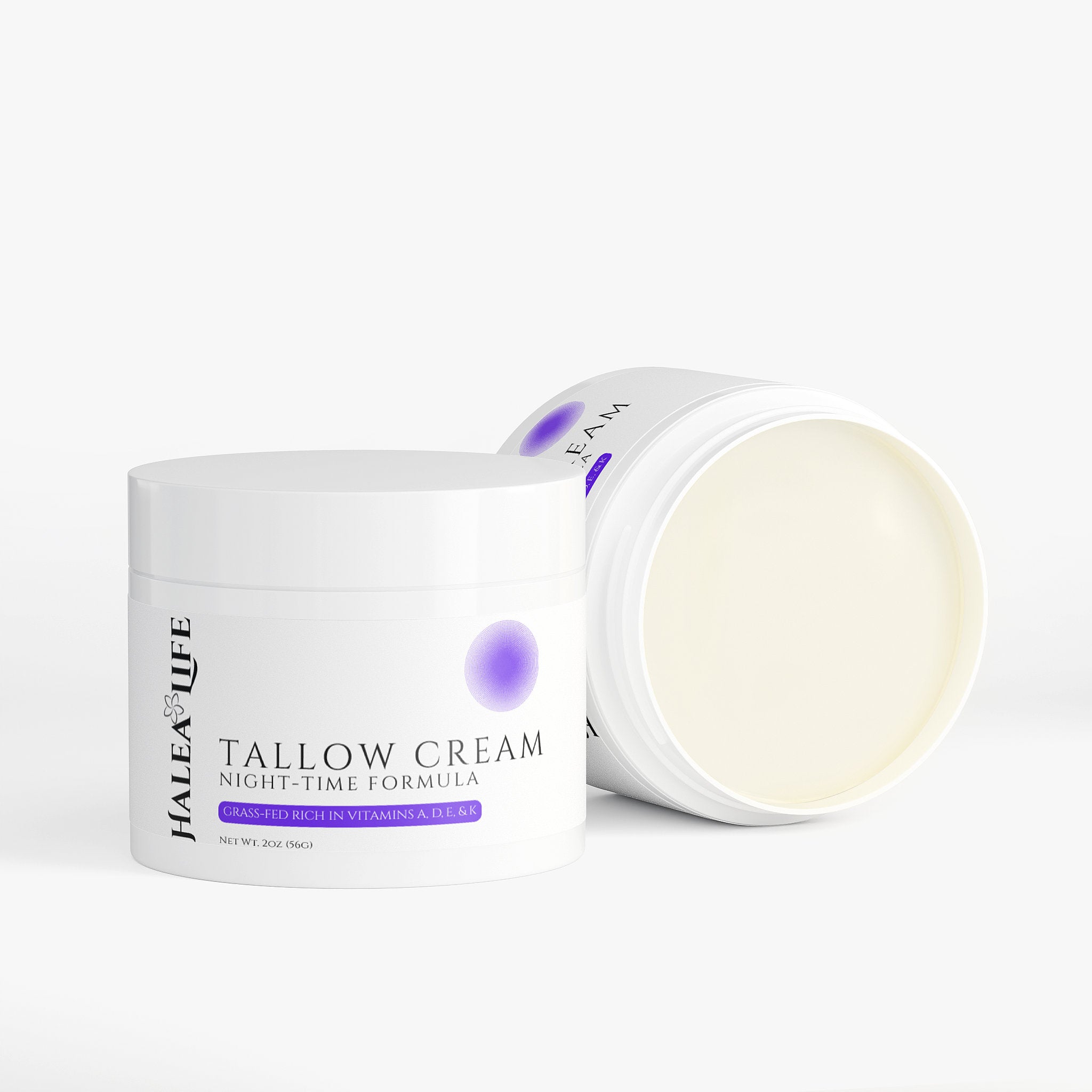 Tallow Cream jar on a white background