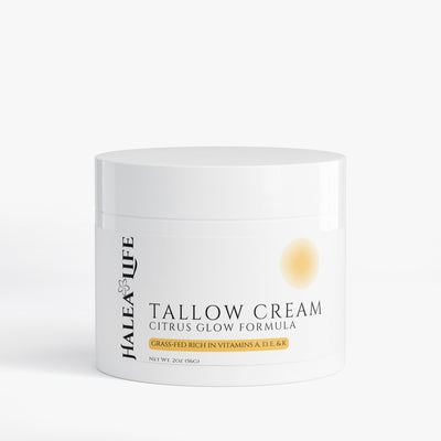 Halea Life Grass-Fed Tallow Cream Citrus Glow with Orange and Bergamot for brightening skin nourishment