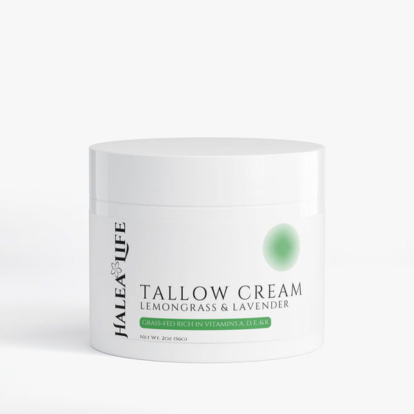 Halea Life Grass-Fed Tallow Cream Lemongrass and Lavender for skin nourishment and calming aromatherapy