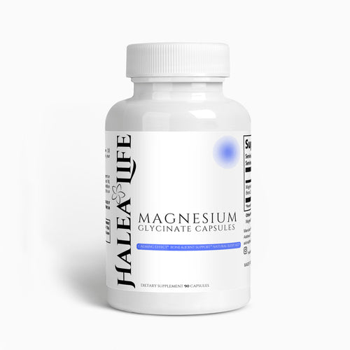 Halea Life Highly Bioavailable Magnesium Glycinate 275mg for sleep muscle relaxation and stress support
