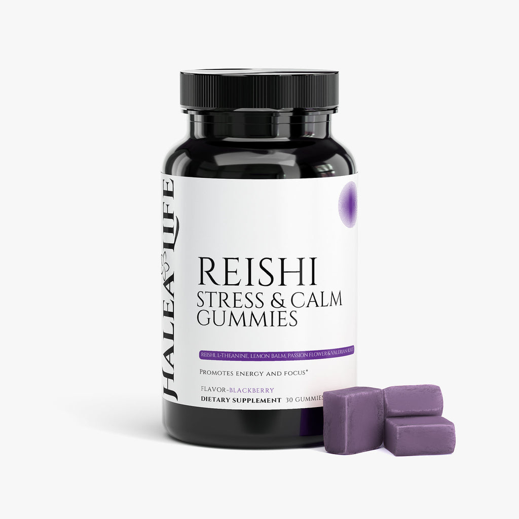 Reishi Stress & Calm Gummies blackberry flavor adaptogenic mushroom and botanical calm support