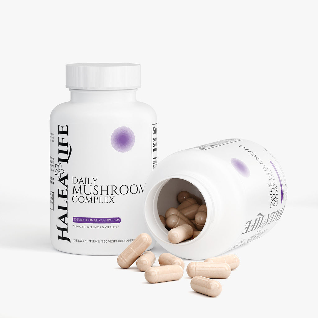 Halea Life 10x Mushroom Wellness for daily adaptogen stress resilience and immune modulation