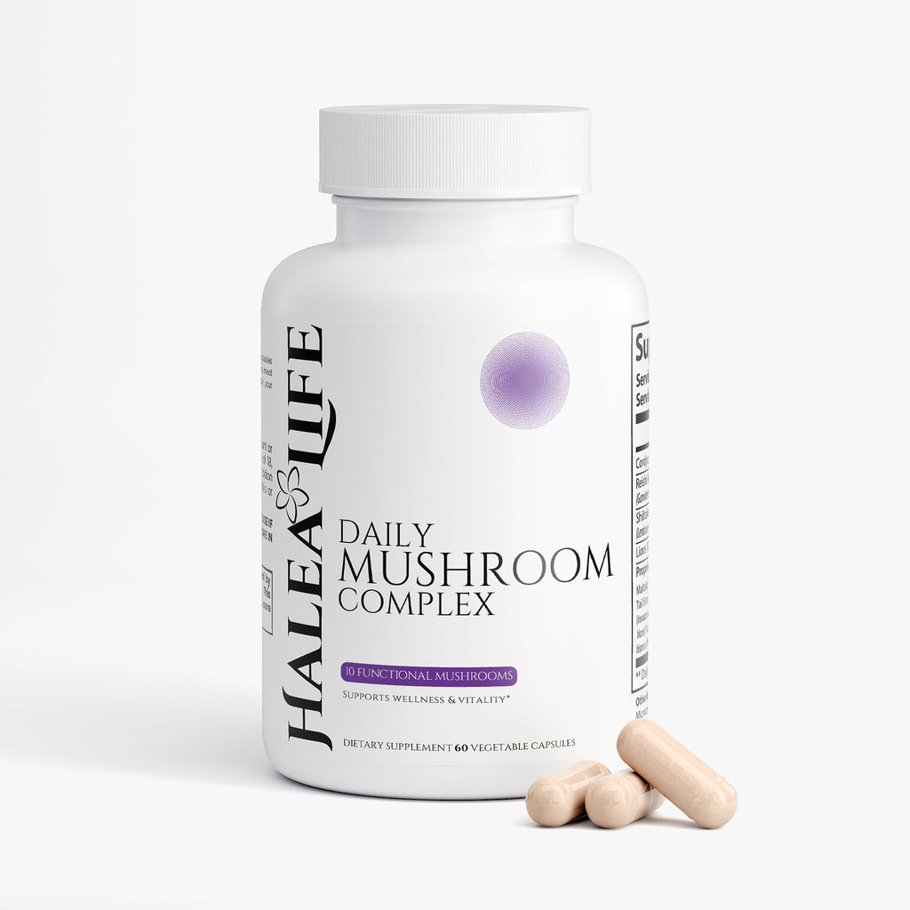 Halea Life 10x Mushroom Wellness with Lions Mane Reishi Chaga Cordyceps and more for full-spectrum support