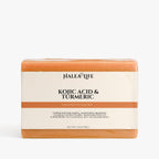 Halea Life Kojic Acid Turmeric Soap Bar with organic shea butter and mango butter for brightening skin
