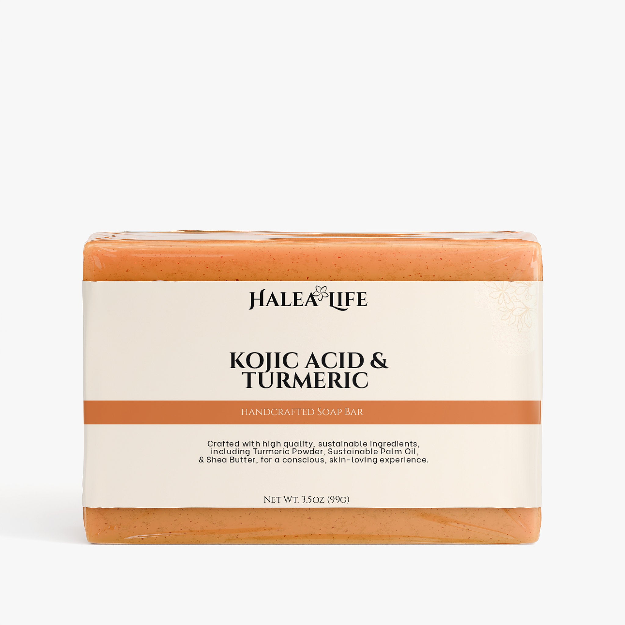 Kojic acid and turmeric soap bar with organic shea butter and mango butter base