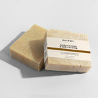 Sandalwood fragrance soap bar with organic shea butter base for moisturizing skin care
