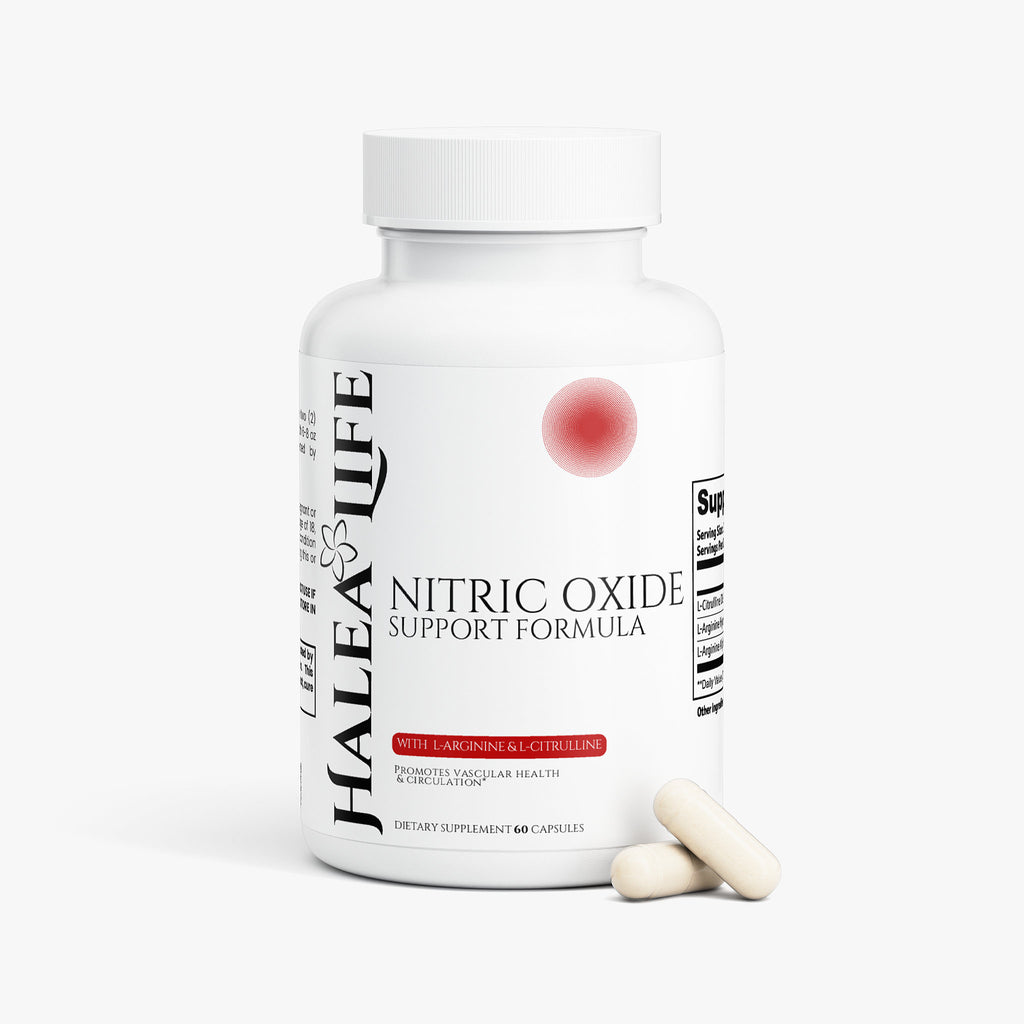 Halea Life Nitric Oxide Support Formula for pre-workout vasodilation and cardiovascular endurance