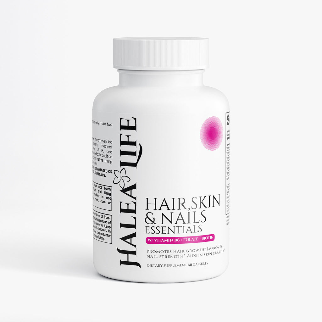 Halea Life Hair Skin Nails Essentials 3-Pack three bottle set for hair growth nail strength and skin clarity