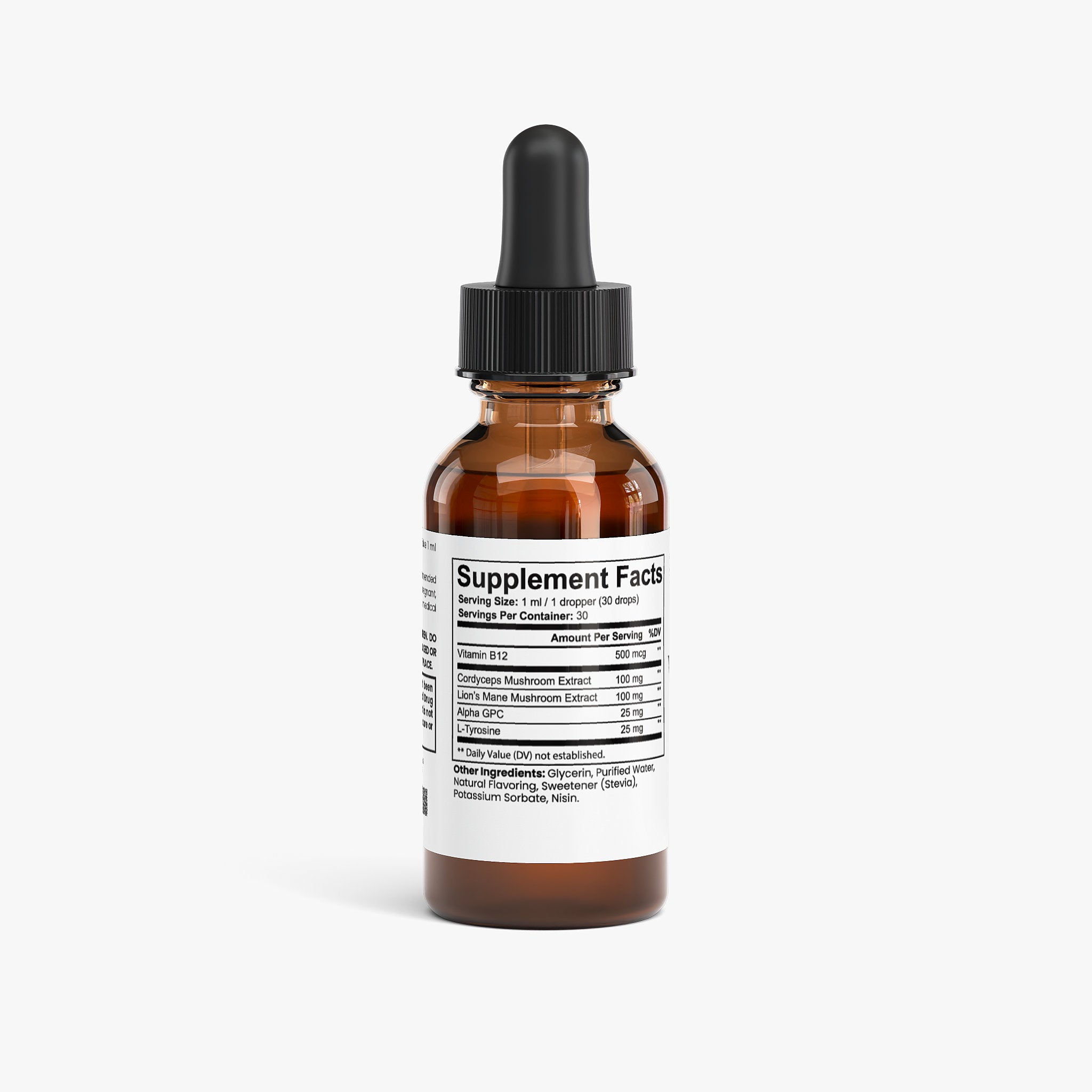 Vitamin B12 Daily Focus Drops with Lion’s Mane, Cordyceps & Alpha GPC