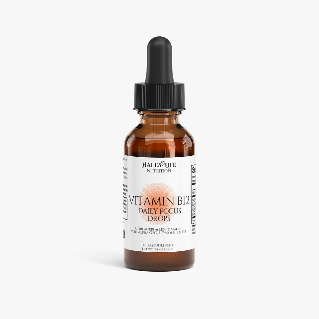 Vitamin B12 Daily Focus Drops with Lion’s Mane, Cordyceps & Alpha GPC