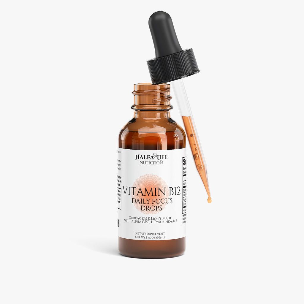 Vitamin B12 Daily Focus Drops with Lion’s Mane, Cordyceps & Alpha GPC