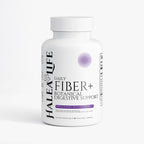 Halea Life Daily Fiber and Botanical Digestive Support capsules front label for gut regularity and fiber intake