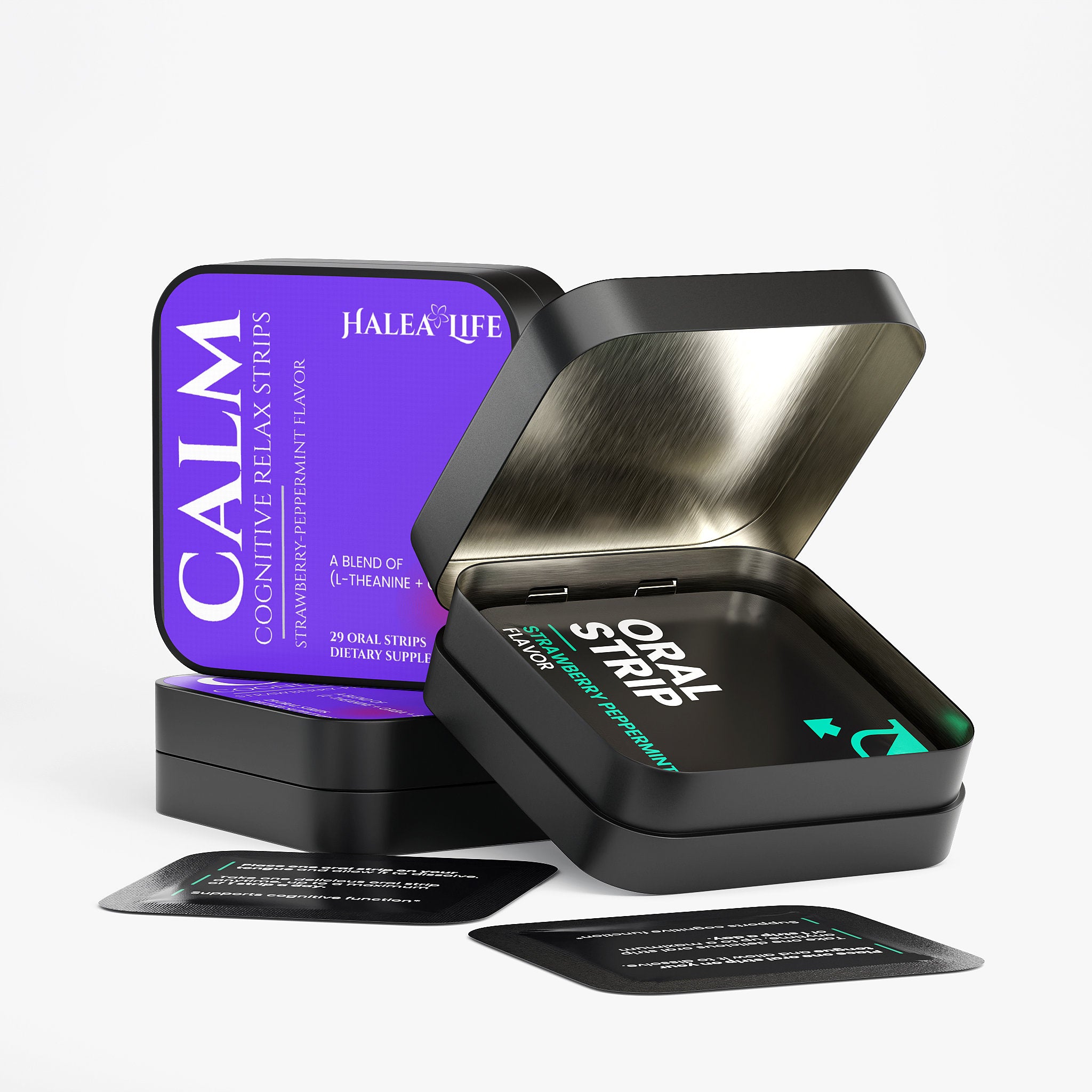 Calm & Focus Dissolvable Strips - L-Theanine, GABA & Vitamin B6