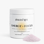 Halea Life Energy Focus Hydration Yuzu supplement facts panel with electrolyte and nootropic blend