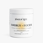 Halea Life Energy Focus Hydration Drink Mix Yuzu front label with caffeine L-theanine and B vitamins