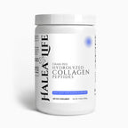 Halea Life Grass-Fed Hydrolyzed Collagen Powder front label for skin elasticity and joint support