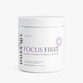 Halea Life Focus First Sour Grape nootropic powder front label for cognitive focus and mental clarity